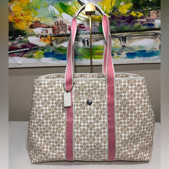 Coach Heritage Stripe Signature Chelsea Tote (2010) - Style F15137 - Picture 1 of 15